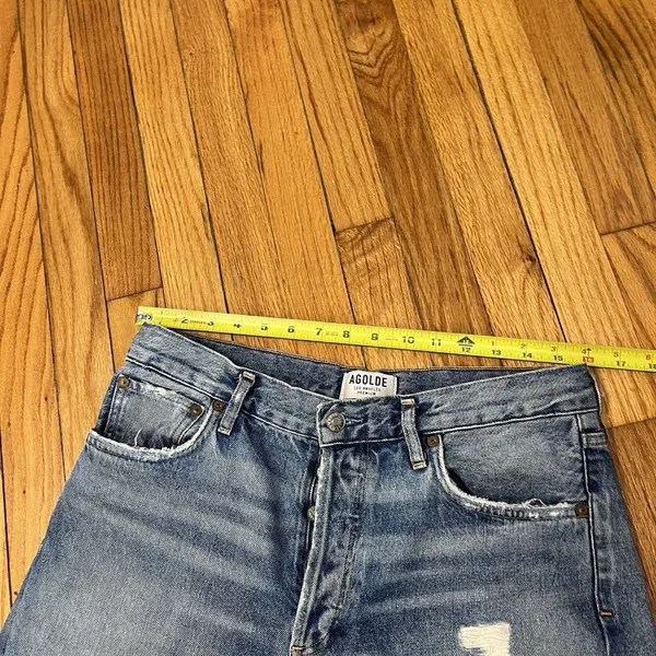 Agolde Jamie High Rise Classic Isolation Distressed Jeans‎ Size 28 - Image 9