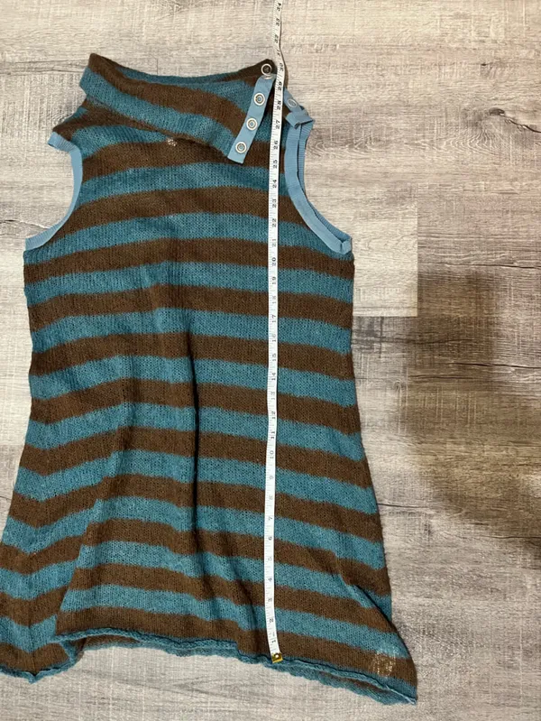 FREE PEOPLE striped buttoned mock neck tunic - Image 7