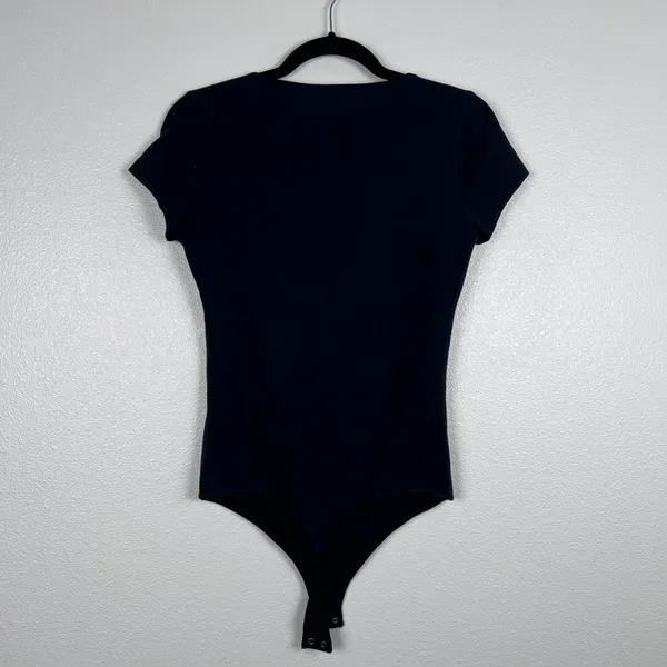 Abercrombie & Fitch Women's Short Sleeve Body Suite‎ Black Sz M NWT - Image 6