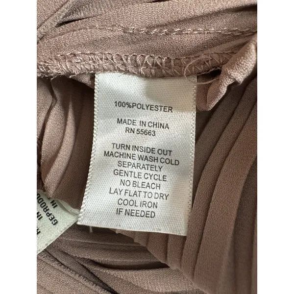 Joie Pleated Palazzo Pants Womens Small Mocha Taupe Elastic Waist Casual Lounge - Image 8