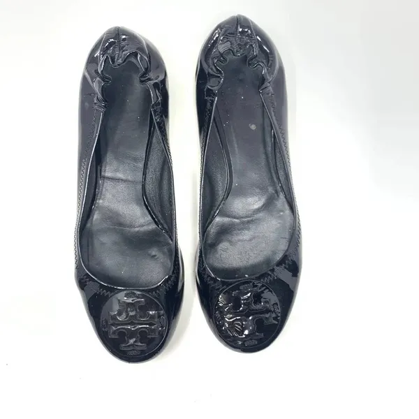 Tory Burch Reva Classic Patent Leather Ballet Flats Black Size US‎ 7.5 - Image 2
