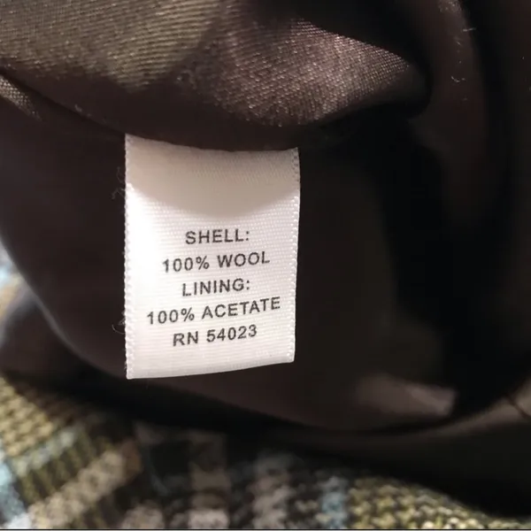 Banana Republic Brown Plaid Wool Long Coat size Small - Image 5