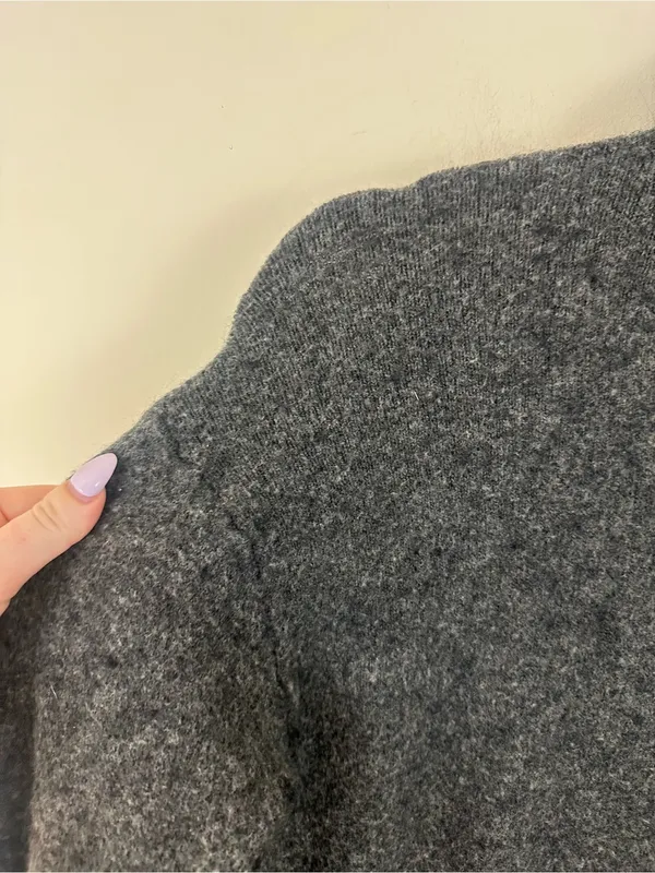 J. Crew Charcoal Gray Turtleneck Sweater Dress Merino Wool Blend Size Medium - Image 2
