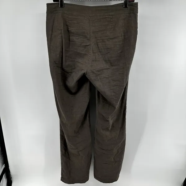 Eileen Fisher Linen Trousers Dress Pants Hook & Eye Stretch Pocket Beige 4 34x31 - Image 7