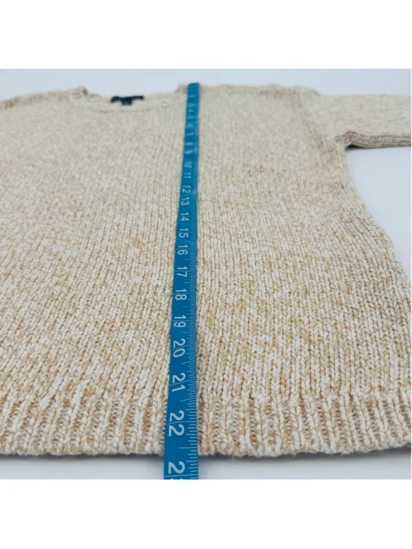 NWOT Women's Eileen Fisher Twisted Chainette Organic Cotton Sweater Size S Beige - Image 8