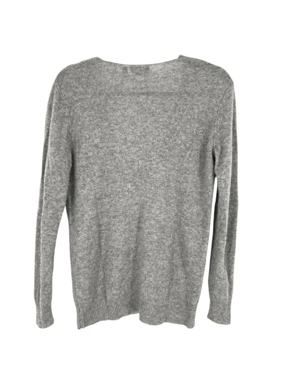 Theory Adrianna RL 100% Cashmere V-Neck Sweater Gray Size Small Quiet Luxury - Image 6