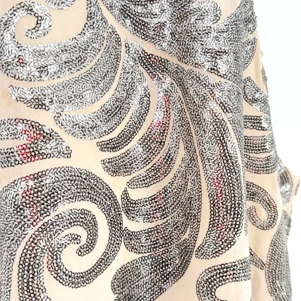 Show Me Your Mumu Gomez Mini Homecoming Dress Women M‎ Silver Sequin Party Boho - Image 5