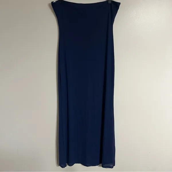 ThatsSoFetch Women's Blue Tube Top Strapless‎ Maxi Dress Lined Size 12 - Image 11