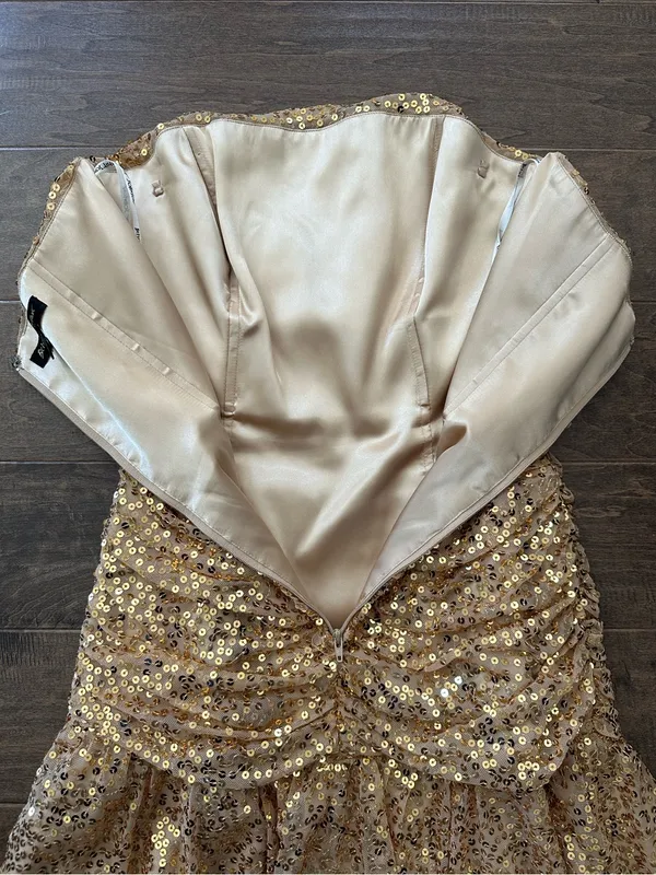 Betsey Johnson Evening Strapless Sequin Mini Dress - Image 10