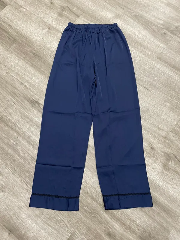 Dark Blue Silk Pajama - Image 4