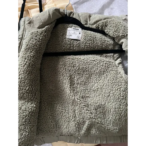 Ci Sono women's sage green padded crop vest gorpcore activewear Size medium - Image 8