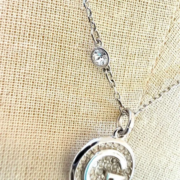 Swarovski “G” Crystal Initial Pendant Necklace - Image 6