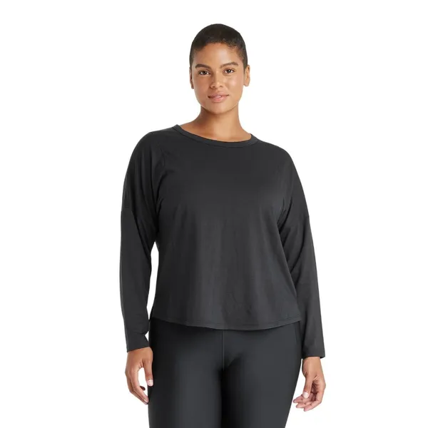 NWT All In Motion Womens Leggings-Friendly Long Sleeve Top 90612561 Black XS - Image 3