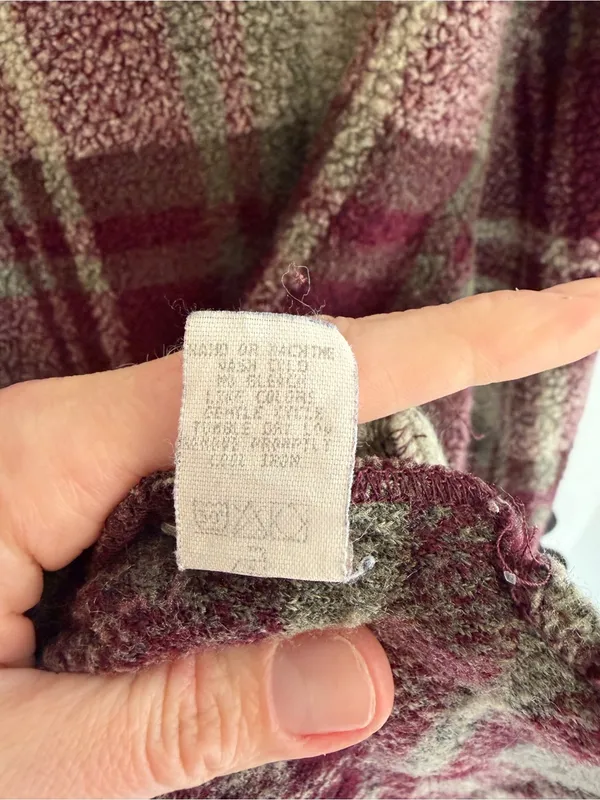 Vintage 90s‎ Woolrich Plaid Fleece Pullover Tunic USA Women’s XL - Image 3