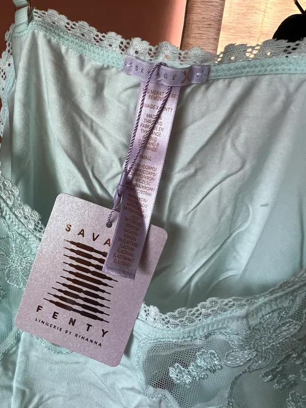 Savage X Fenty Seashell Blue Lace Cami Sleepwear - Image 4