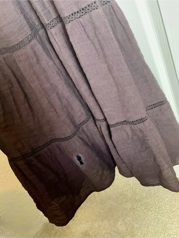 Zara Black Textured Tiered Maxi Dress Size xSmall Cutout Back New - Image 5