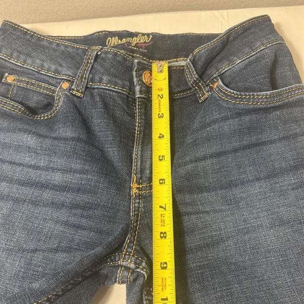 Wrangler® Women Mae Mid Rise Dark Blue Bootcut Jeans Size 5x32 Western Rodeo - Image 6