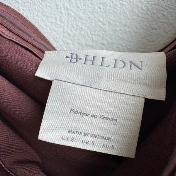 Anthropologie BHLDN Selena Strapless Ruched Chocolate Brown Midi Dress SZ Small - Image 7