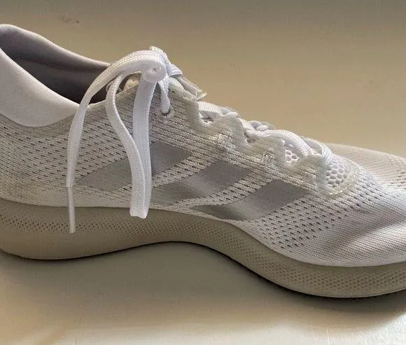 ADIDAS Edge Flex Running Sz 7.5-White and Silver - Image 2