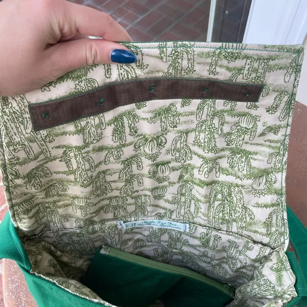 Handmade Crossbody satchel bag 💚 - Image 4