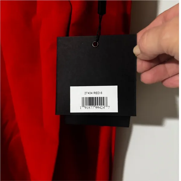 Mac Duggal Red Gown Cut Out Slit Size 6 - Image 6