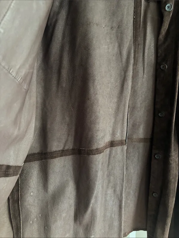 Embassy Row Classic Dark Brown Suede Shirt Jacket Shacket Vintage Size 16 Luxury - Image 5