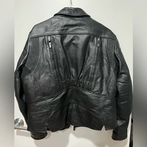 First Gear leather motorcycle jacket Black Size M - Image 2