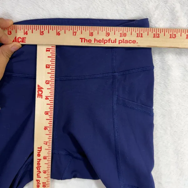 Lululemon XS Tight Stuff Navy Blue Reflective‎ Running Night Ankle Legging Gym - Image 8
