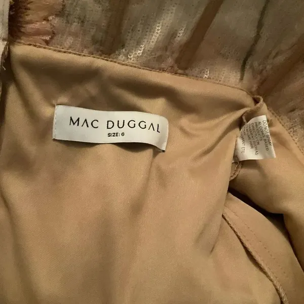 Mac Duggal 68896 Silver Sleeveless Bustier Floral Applique Gown - Image 15
