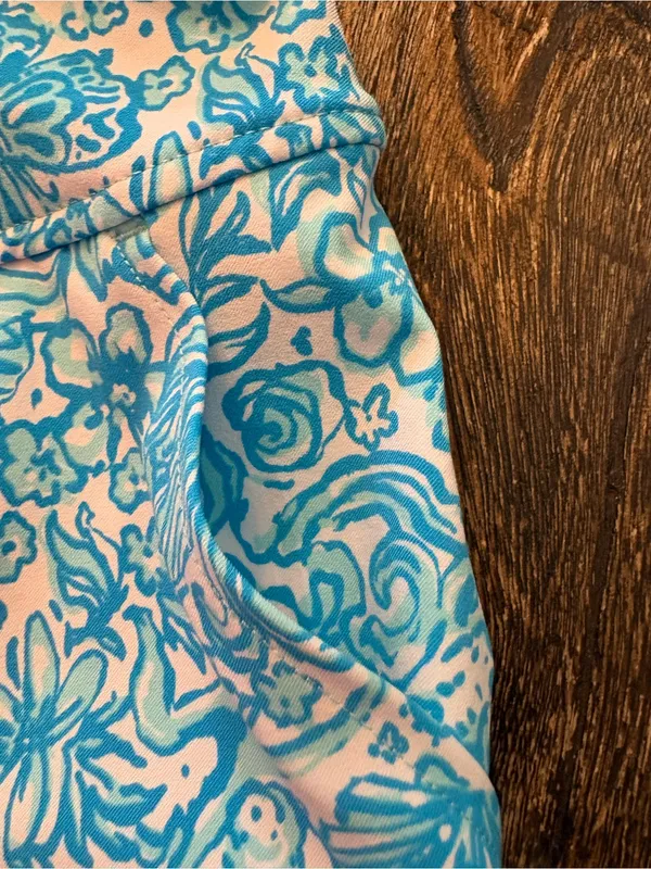 Lilly Pulitzer Priska‎ Skort Womens 4 Blue White Took Me By Sunrise Pleated - Image 5