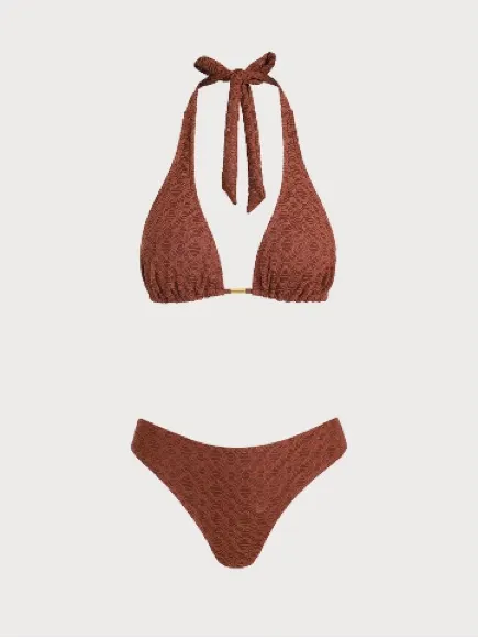 Samiol Brown Metallic Bikini Three - Image 4