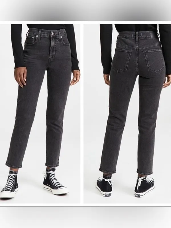 Madewell The Perfect Vintage Jean Dark Gray / Faded Black Size 26 - Image 2