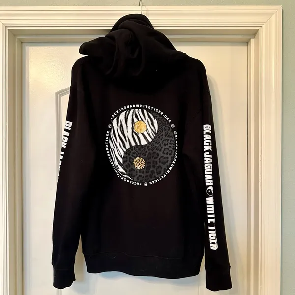 Black Jaguar and White Tiger Foundation - Black Zip-Up Hoodie - Brand new! - Image 3