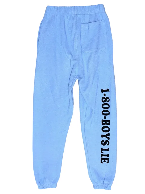 Boys Lie Women’s Size XS Light Blue 1-800 Revamped Rhinestone Track Joggers - Image 5