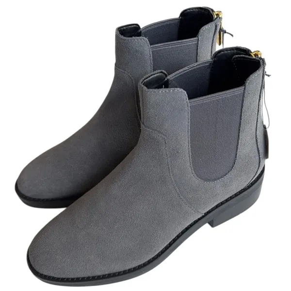NWT Cole Haan Waterproof Leather Ankle Boots Grey Size 5 1/2 - Image 7