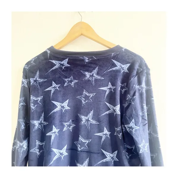 Felina Women's Luxe Velour 2-Piece Jogger Pajama Set variety Blue Stars NWT Sm - Image 7