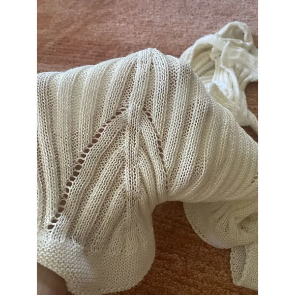 Knitted Cream Stretch Sleeveless Top Size S-L Brand New - Image 7