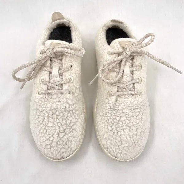 Allbirds Wool Sneakers Runner Fluffs White Merino Wool Athletic Shoes US Size 9 - Image 2