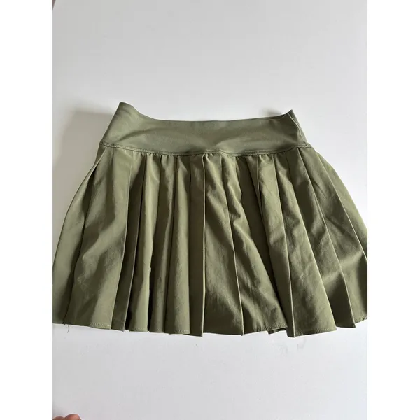 OFFLINE by Aerie Womens Pleated Tennis Skort Olive Green Athletic Mini Skirt S - Image 4