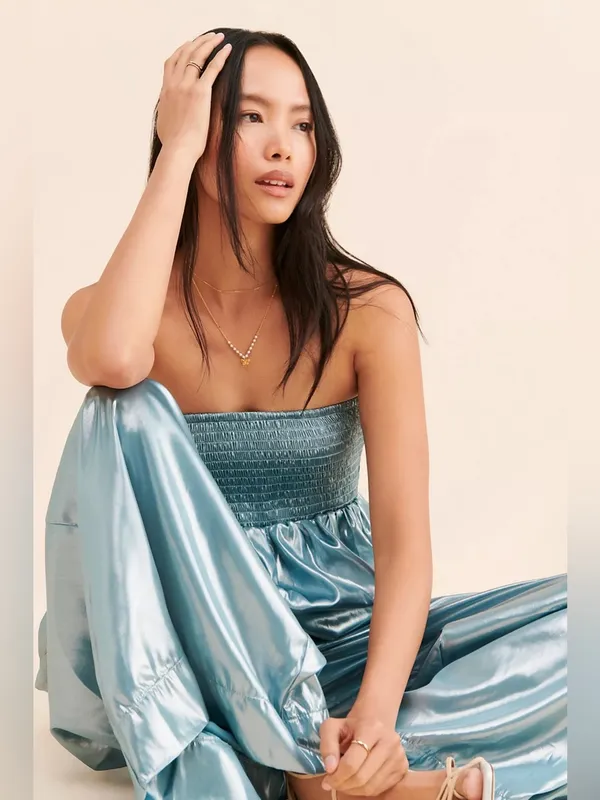 Free people Julie Metallic Jumpsuit - Image 5