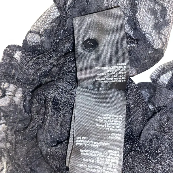 H&M Black Lace Puff Sleeve Top Sheer Romantic Coquette Going Out Blouse - Image 6