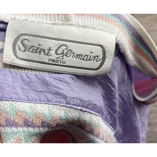 Vintage Saint Germain Women’s Sz Small Jacket Track Light 70s 80s Color - Image 4