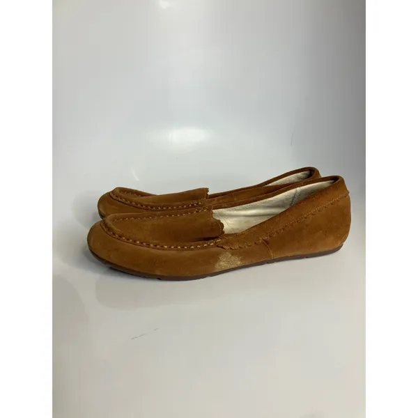 Vionic McKenzie Suede Loafers Brown Scalloped Trim Moc Toe‎ Slip On women's 9.5 - Image 4