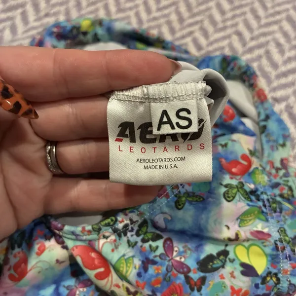 Aeropostale Womens Colorful Butterflies Practice Leotard Size: A-Small - Image 5