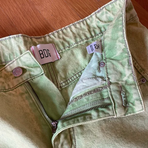 BDG Lime Green Wide Leg Jeans — Size 25 - Image 8