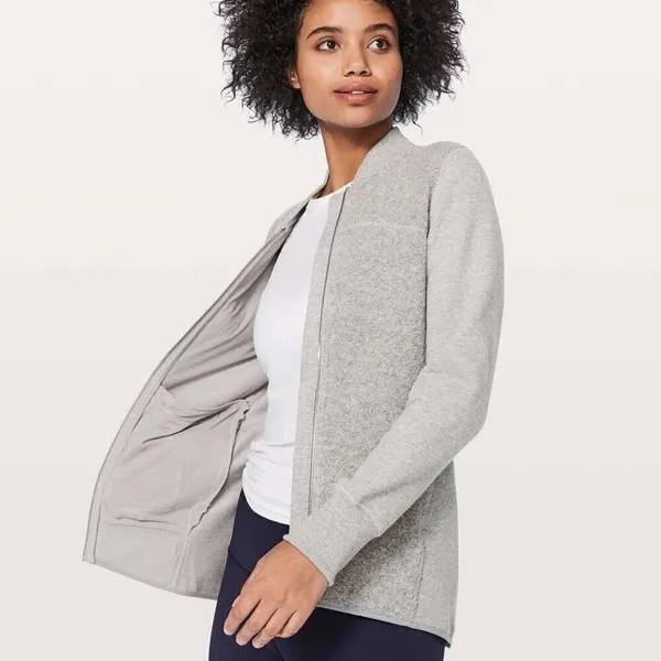 Lululemon Stand Out Sherpa Jacket Heathered Core Light Grey / Silver Drop - Image 10