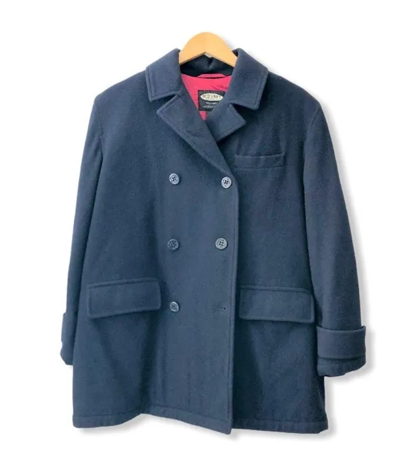 Double Breasted Classic Navy Blue Wool Peacoat, sz. XS - Image 2