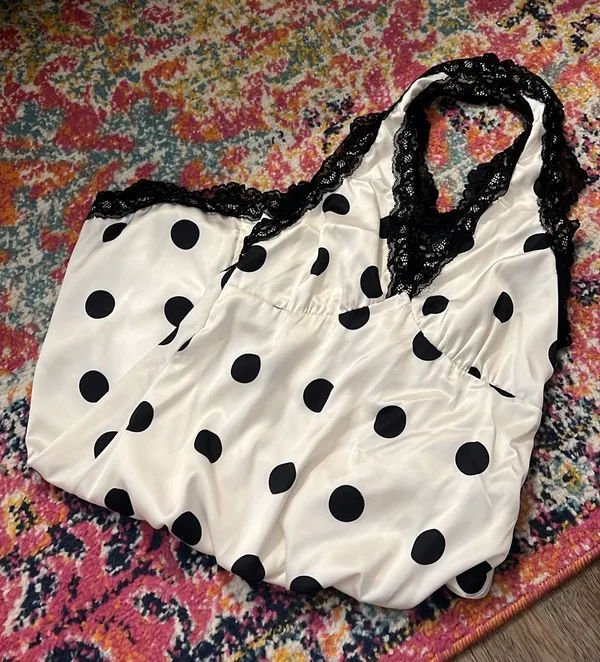 SHEIN Polka Dot Halter Mini Dress - Image 2
