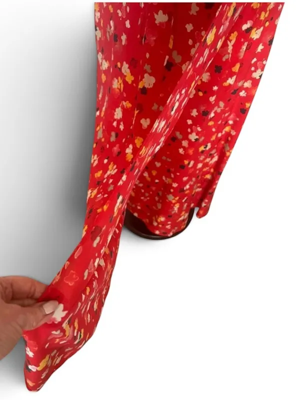 Realisation Par The Teale Rouge Fleur 100% Silk Wrap Dress XL - Image 9