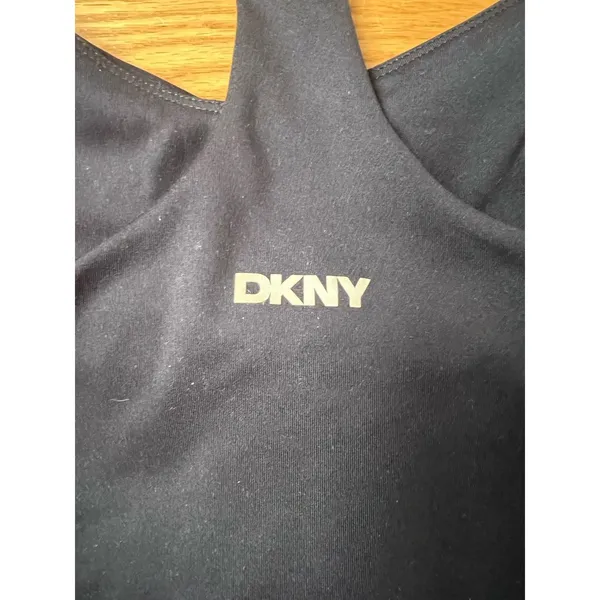 DKNY Sport Athletic Dress Black Racerback Sports Tennis Size Medium Built In Bra - Image 4